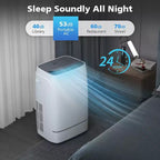 Climatiseur portable, 13 000 BTU pour pièces jusqu'à 55 m², déshumidificateur et ventilateur, climatiseur portable avec 3 vitesses de ventilation, minuterie 24h, télécommande