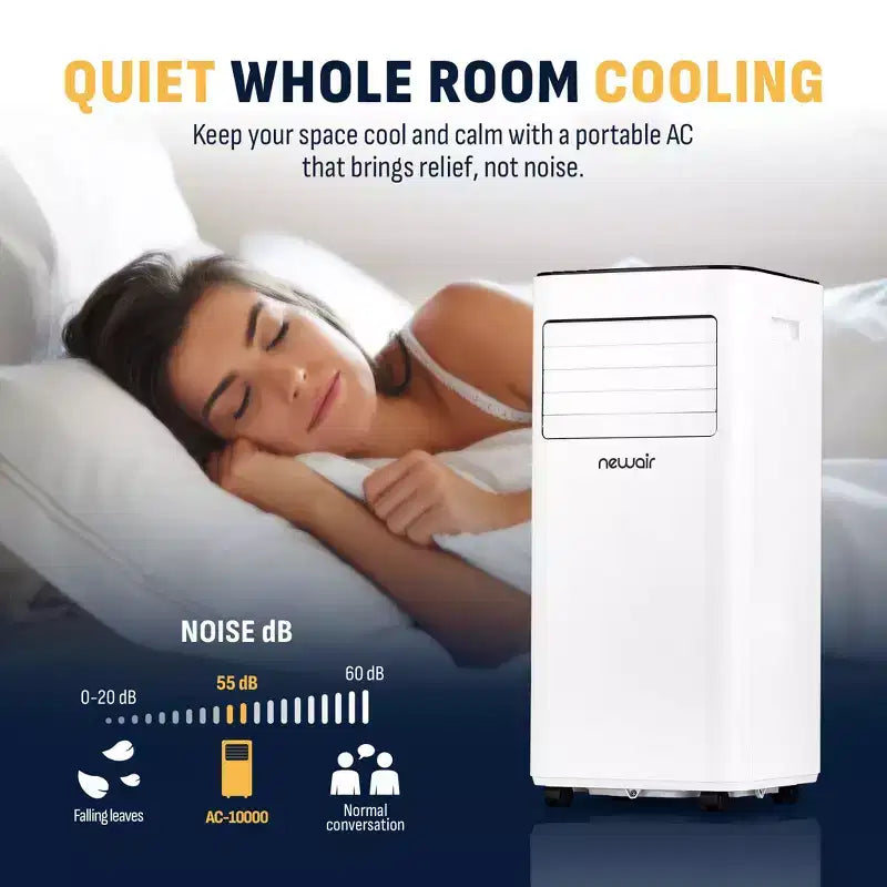 Newair 10,000 BTU Portable Air Conditioner, Dehumidifier, and Fan