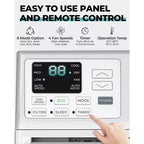 Climatiseur de fenêtre 8 000 BTU avec télécommande, unité de climatisation de fenêtre intelligente avec déshumidificateur, ventilateur, économie d'énergie, pour la maison/le salon
