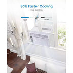 Climatiseur de fenêtre Garvee 5000 BTU avec commandes mécaniques et filtre réutilisable, blanc