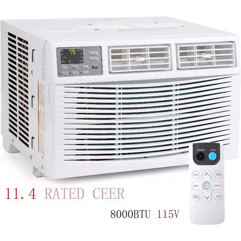8000Btus Window Air Conditioner, 3-In-1 AC Unit Cooler With Smart App Control & Dehumidifier & 3 Fan Speed & Remote, Cooling Rooms Up to 350 Sq. Ft