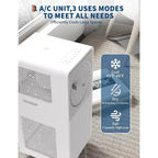 Garvee 8000 BTU Portable Air Conditioner with Remote, 3-in-1 AC Unit Quiet Sleep Mode Energy Efficient Cooling Fan Window Kit