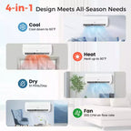 Costway 9000 BTU Mini Split Air Conditioner & Heater with 0.75 Ton Pre-Charged Heat Pump