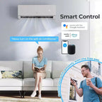Costway 12000 BTU Mini Split Air Conditioner & Heater with 1 Ton Heat Pump Installation Kit