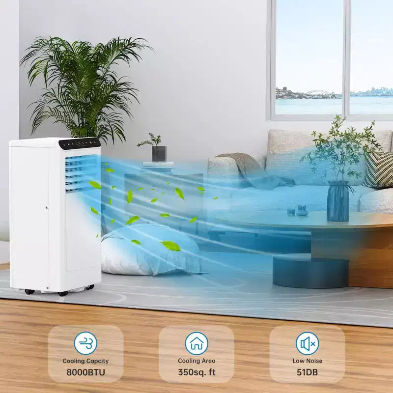 10,000 BTU Portable Air Conditioner with 3-In-1 Cooling, Dehumidifier & Fan