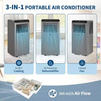 10000 BTU Portable Air Conditioners, 3-in-1 Portable AC with Dehumidifier, Fan, Remote Control, Sleep Mode, Window Installation Kit,Up to 450 Sq. Ft.