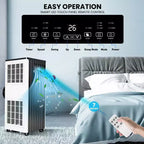 Climatiseurs portables 8000 BTU, unité de climatisation écoénergétique avec télécommande
