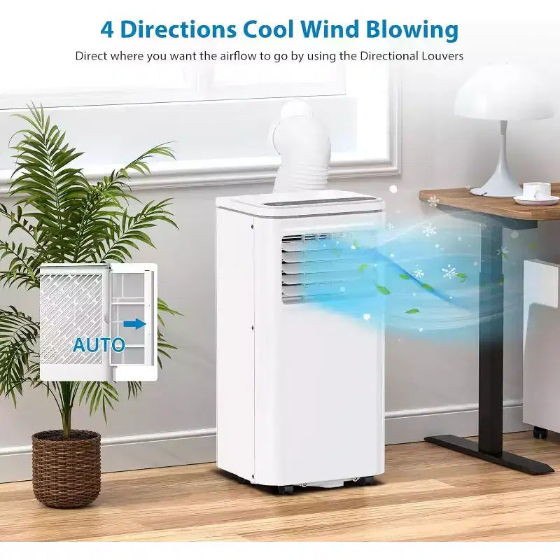 8000 BTU Portable Air Conditioner,Quiet Portable Cooling AC Up to 450 Sq.Ft.