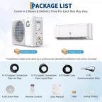 Climatiseur/chauffage mini-split 9000 BTU 18.5 SEER2 – Pompe à chaleur sans conduit