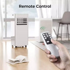 10,000 BTU Portable Air Conditioner, 4 Modes, Fast Cooling, Self-Evaporation, Remote Control, Timer, for Bedroom/Dorm/Indoor Use, White