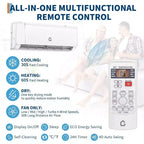 Climatiseur mural Mini Split Wifi 12000 BTU, SEER2 22 208-230V Inverter sans conduit avec WiFi et compatible Alexa