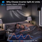 Costway 12000 BTU 230 V Mini Split Air Conditioner & Heater with 1 Ton Heat Pump Installation Kit