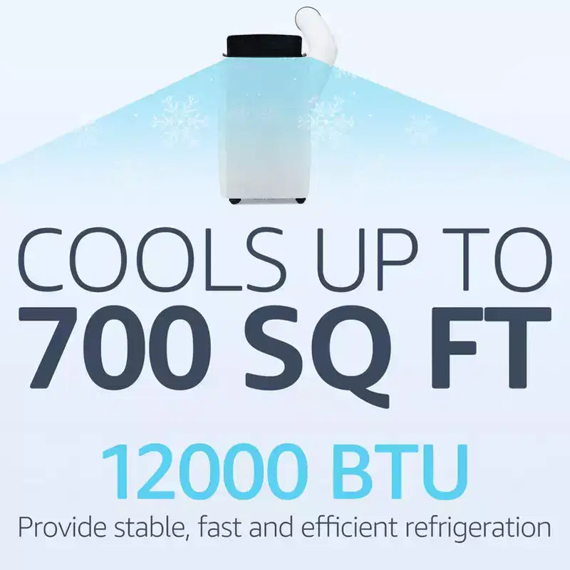 Air Conditioner, 12000BTUs Portable Air Conditioner With 24H Energy Save Timer