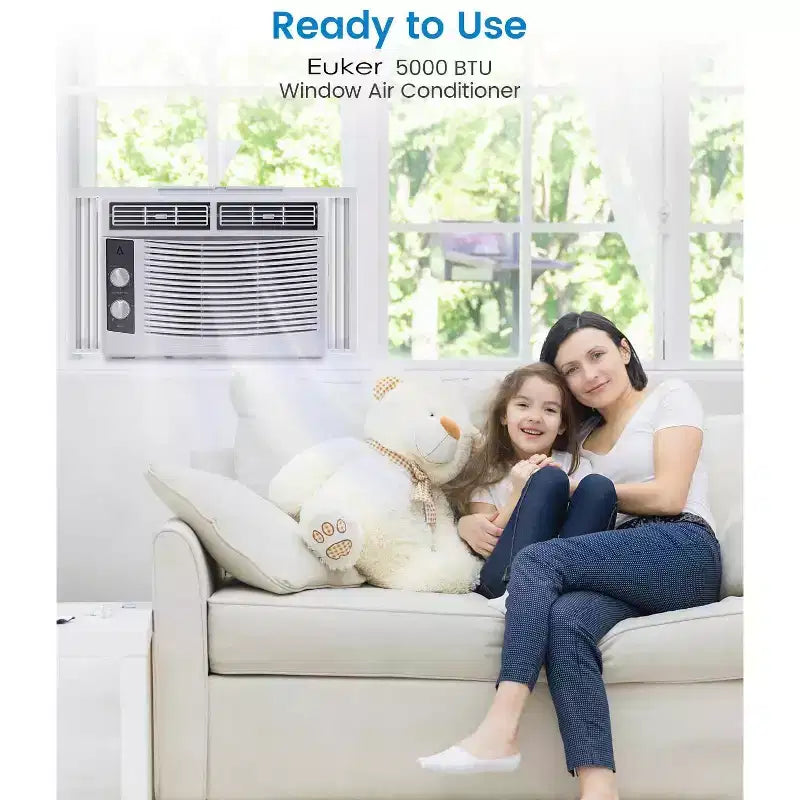 Climatiseur de fenêtre 5000 BTU - Petit climatiseur rafraîchit 14 m²