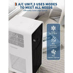 Climatiseur portable 14 000 BTU avec télécommande