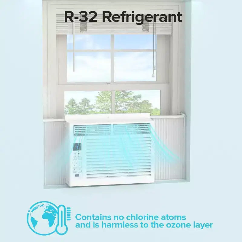 ZAFRO 5,000 BTU Small Window Air Conditioner Cool up to 150 Sq. Ft. with Ultra-Quiet, Compact-size, Washable Filter, Remote Control