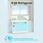ZAFRO 6,000 BTU Small Window Air Conditioner Cool up to 250 Sq. Ft. with Ultra-Quiet, Compact-size, Washable Filter, Remote Control