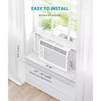 ZAFRO 5,000 BTU Window Air Conditioner Cools Up to 150 Sq. Ft, Utral Quiet Air Conditioner Window Unit with Mechanical Controls, 2 Fan Speeds