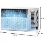 ZAFRO 8,000 BTU Window Air Conditioner Cools up to 350 Sq. ft, Ultra Quiet Window AC Unit with Remote Control