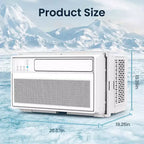 ZAFRO Window Air Conditioner, 12,000 BTU Air Conditioner Window Unit with Remote and App Control, Cools Room up to 500 Sq. Ft., 6 Modes 4 Fan Speeds