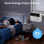 Climatiseur de fenêtre ZAFRO 12 000 BTU, refroidit jusqu'à 51 m², unité de climatisation de fenêtre en U avec 6 modes et minuterie 24h,