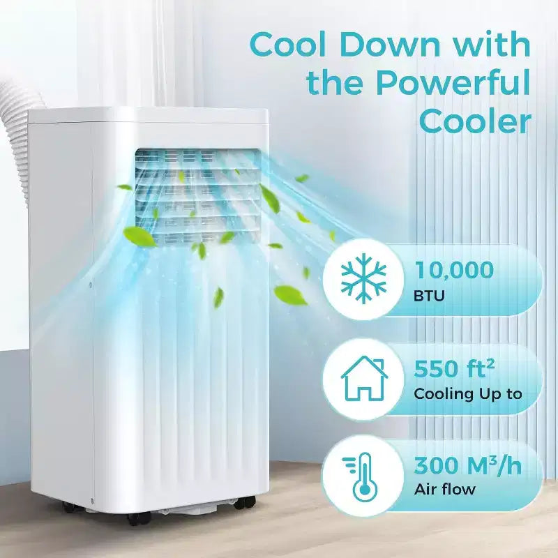 ZAFRO Portable Air Conditioners, Portable AC Unit Cools ,with Remote, 4 Modes Room Air Conditioners with Digital Display