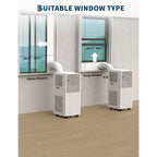 12,000 BTU Drainage-free Portable Air Conditioner for Indoor Rooms, 3-In-1 AC Unit for Bedroom 190-250 Sq.Ft