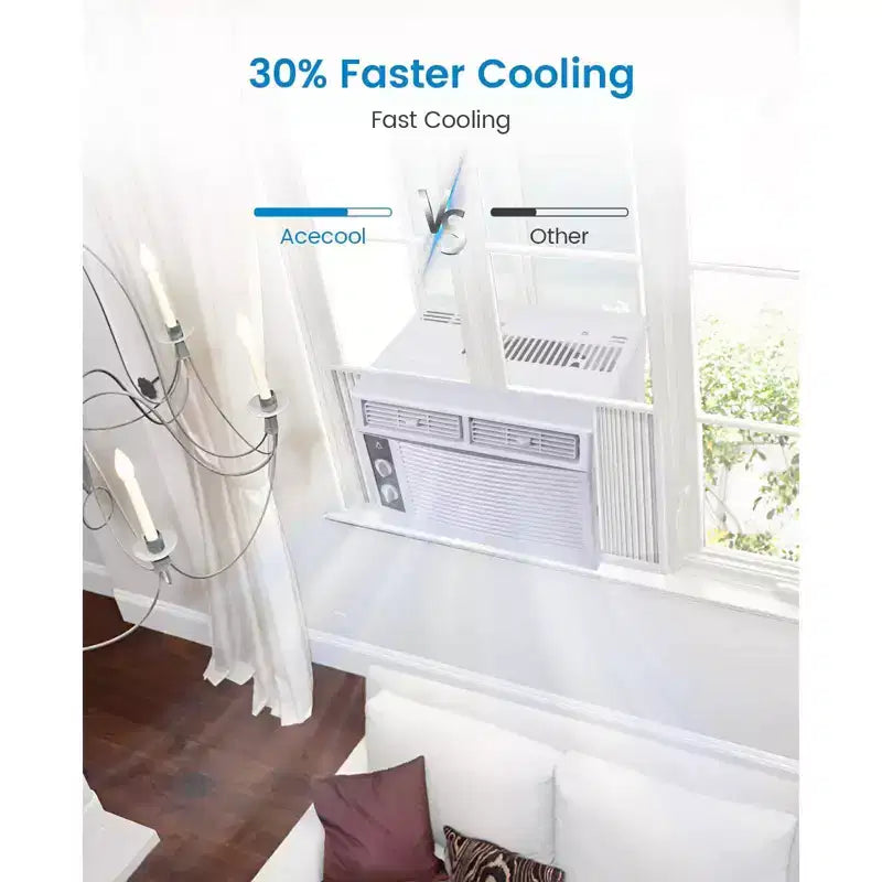 5000 Btu Air Conditioner Window Unit, Fast Cooling to 150 Sq.Ft. Window Ac Unit With Easy-to-Use Mechanical Controls
