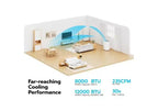 ZAFRO Portable Air Conditioners with WiFi, 44dB Ultra-Quiet, R32 Eco-Friendly,Fast Cooling in 30s, No Drainage Needed