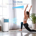 Climatiseurs portables ZAFRO pour chambre. Climatiseur portable silencieux avec fonctions de refroidissement, déshumidificateur, ventilateur, mode veille, télécommande