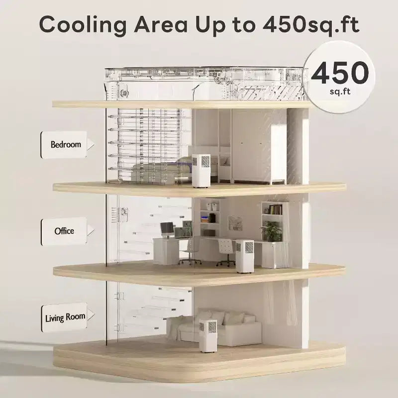 Climatiseurs portables ZAFRO pour chambre. Climatiseur portable silencieux avec fonctions de refroidissement, déshumidificateur, ventilateur, mode veille, télécommande
