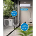 12,000 BTU Ductless Mini Split AC System, 20 SEER2 R45 Series Wifi Enabled Ductless AC Cool Up to 750 Sq. Ft, Complete Installation Kit, 208V/230V