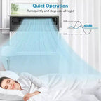 Climatiseur de fenêtre, unité de climatisation de fenêtre avec filtre lavable, compatible Wi-Fi avec télécommande, refroidit jusqu'à 32,5 mètres carrés, 6 modes, 115V/60Hz