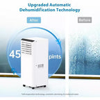 8000BTU Portable Air Conditioners with Remote Control and 24H Timer, 3 IN 1 Low Noise Portable AC Unit with Dehumidifier and Fan, up to 350Sq. Ft.