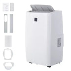 Climatiseur portable 12000 BTU, 3-en-1 : refroidissement, déshumidificateur et ventilateur pour pièces jusqu'à 42 m². Écran numérique, télécommande et mode veille intelligent.