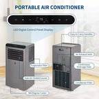 8,000 BTU Portable Air Conditioner, 4-In-1 Portable AC Units for Rooms with Fan, Dehumidifier, Cools Up to 350 Sq.Ft. Room Air Conditioner