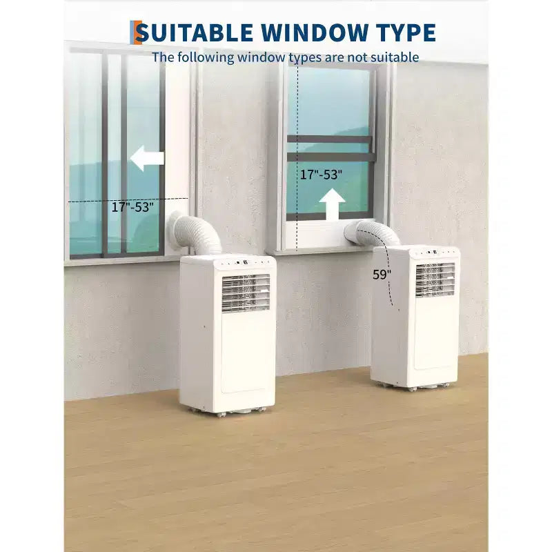 8,000 BTU Portable Air Conditioner, 4-In-1 Portable AC Units for Rooms with Fan, Dehumidifier, Cools Up to 350 Sq.Ft. Room Air Conditioner