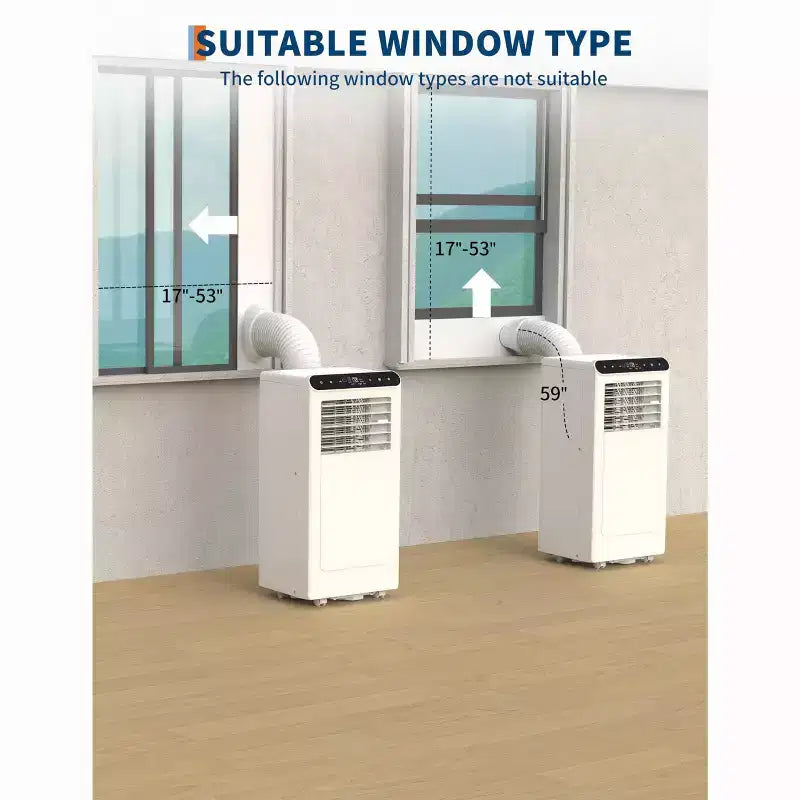 8,000 BTU Portable Air Conditioner, 4-In-1 Portable AC Units for Rooms with Fan, Dehumidifier, Cools Up to 350 Sq.Ft. Room Air Conditioner