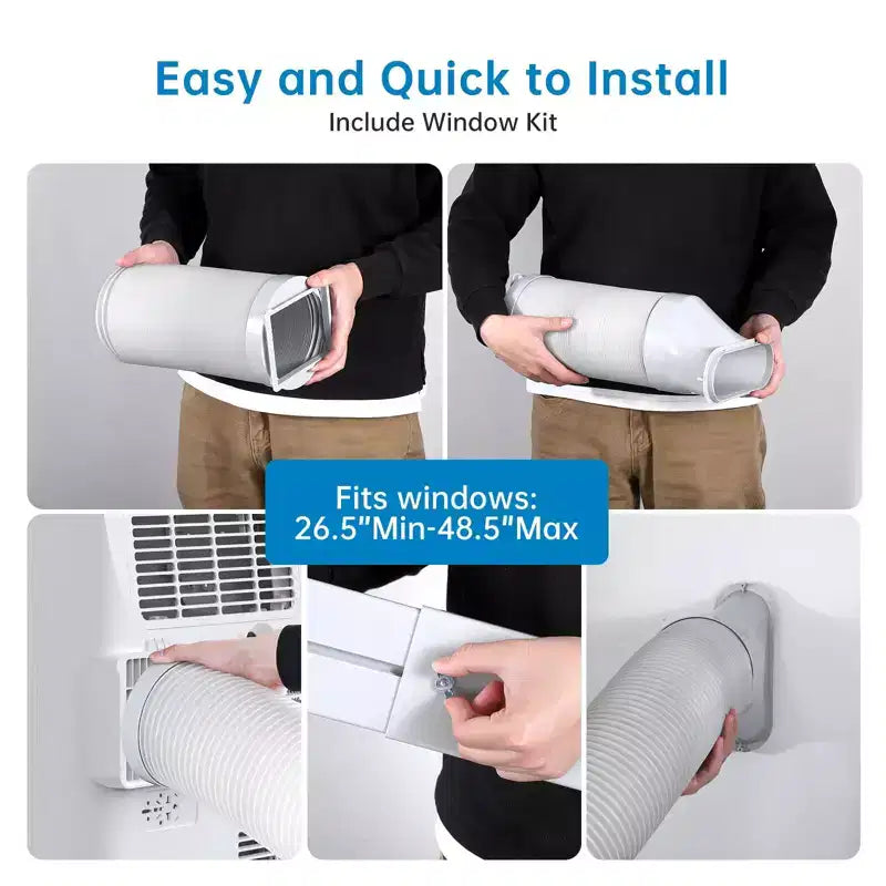 Climatiseur portable 15 000 BTU, climatisation portable intégrée avec déshumidificateur et ventilateur, refroidit jusqu'à 79 m² – Idéal pour chambre, bureau, cuisine