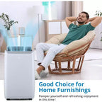 Climatiseurs portables 12000 BTU, refroidisseur portable 3-en-1 avec modes Veille, Oscillation automatique, Déshumidificateur et Ventilateur, afficheurs, jusqu'à 51 m²