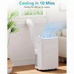 Climatiseur portable, Unité de climatisation verticale de 12 000 BTU avec ventilateur et déshumidificateur, Refroidit des pièces jusqu'à 37 m² pour la maison, le bureau et la chambre