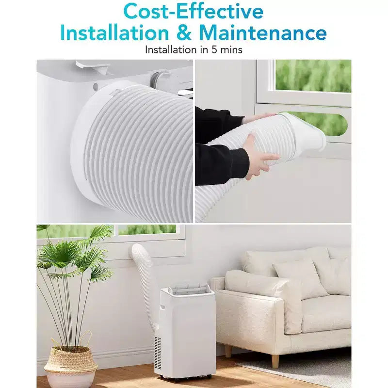 Climatiseur portable, Unité de climatisation verticale de 12 000 BTU avec ventilateur et déshumidificateur, Refroidit des pièces jusqu'à 37 m² pour la maison, le bureau et la chambre