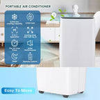 Climatiseur, Climatiseur portable 12000 BTU avec modes déshumidificateur et ventilateur, refroidit une pièce jusqu'à 65 m², Climatiseur mobile