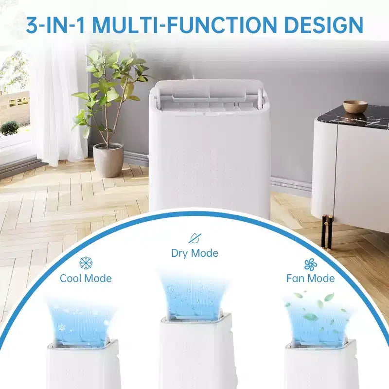 Portable Air Conditioners for Room up to 750 Sq.ft, 14,000 BTU Floor AC , Remote Control, 24-Hour Timer, Window Slider Kit