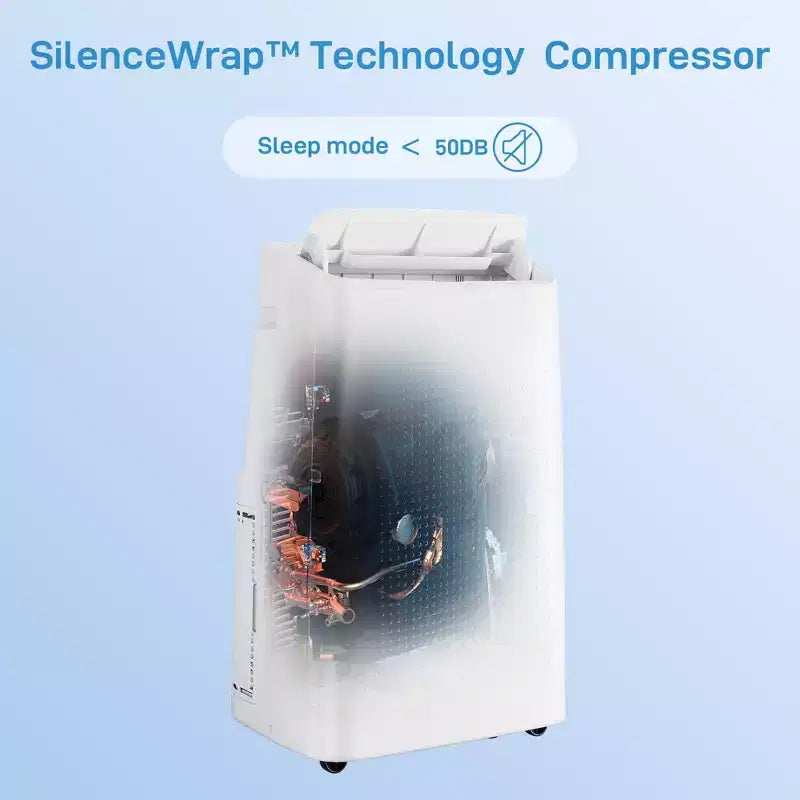 Portable Air Conditioners for Room up to 750 Sq.ft, 14,000 BTU Floor AC , Remote Control, 24-Hour Timer, Window Slider Kit
