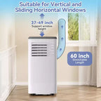 Climatiseur portable 8 000 BTU, unité de climatisation portable pour chambre jusqu'à 32,5 m², refroidissement, déshumidificateur, climatiseur sur pied, minuterie 24h