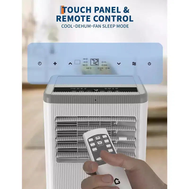 Climatiseur portable 8 000 BTU, unité de climatisation portable pour chambre jusqu'à 32,5 m², refroidissement, déshumidificateur, climatiseur sur pied, minuterie 24h