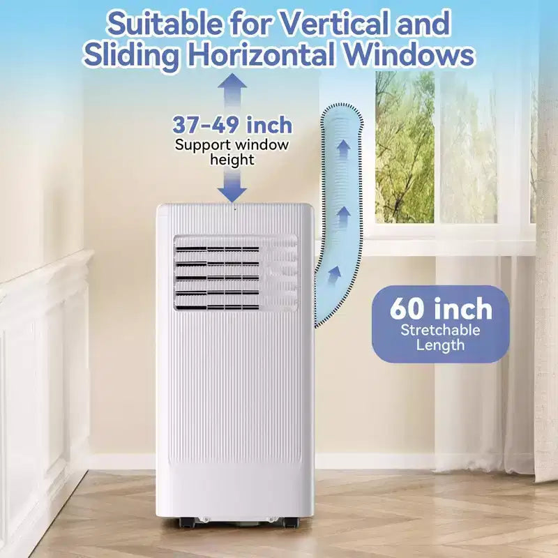 8000 BTU Mobile Air Conditioner,3 In 1 AC Unit with 360 Degree Cast,Cools 420 Sq Ft Fast, Sleep Mode, Built-In Dehumidifier, Fan Mode