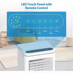 Climatiseur portable 8 000 BTU avec fonctions de refroidissement, déshumidificateur, ventilateur 3-en-1, écran LED, minuterie 24h, refroidissement haute efficacité DOE SACC 5 000 BTU