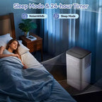 Climatiseur portable 8 000 BTU avec fonctions de refroidissement, déshumidificateur, ventilateur 3-en-1, écran LED, minuterie 24h, refroidissement haute efficacité DOE SACC 5 000 BTU